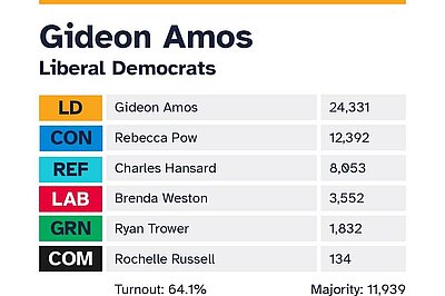 Taunton and Wellington General Election result 2024